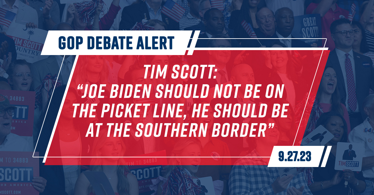 Tim Scott Joe Biden Should Not Be On The Picket Line, He Should Be On